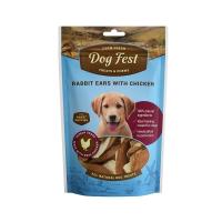 تشویقی سگ DOG FEST گوش خرگوش دور پیچ مرغ 90 گرم