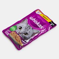 پوچ گربه ویسکاس طعم مرغ در ژله 85 گرم