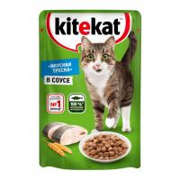 پوچ گربه کیت کت طعم ماهی کاد در سس