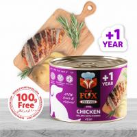 کنسرو پته سگ فاکس طعم مرغ و سیب زمینی 500 گرم