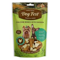 تشویقی سگ مدل Dog fast استخوان کلسیم دار دور پیچ مرغ 55 گرم
