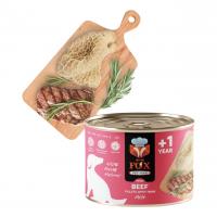 کنسرو پته سگ فاکس طعم بیف و سیرابی 500 گرم