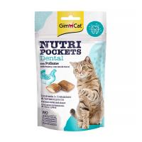 تشویقی دنتال گربه جیم کت طعم مرغ مدل NUTRI POCKETS DENTAL وزن 60 گرم