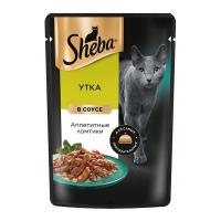 پوچ گربه بالغ شبا اردک در سس 75 گرم