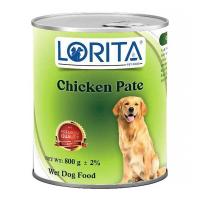 کنسرو سگ بالغ لوریتا مرغ 800 گرم