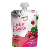 تشویقی پودینگ گربه Gnawlers سالمون و انگور فرنگی 100 گرم