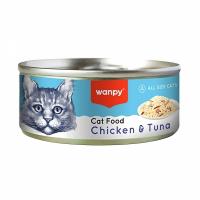 کنسرو نچرال گربه ونپی مرغ و ماهی تن 95 گرم