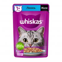 پوچ گربه whiskas ماهی قزل آلا در ژله 75 گرم