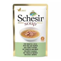 سوپ گربه بالغ schesir ماهی تن و کدوحلوایی 85 گرم