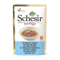 سوپ گربه بالغ schesir ماهی تن و ماهی مرکب 85 گرم