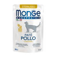 پوچ گربه عقیم Monge Monoprotein مرغ 85 گرم