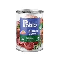 کنسرو نچرال بچه گربه پابلو بلدرچین و مرغ 400 گرم
