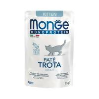 پوچ پته بچه گربه مونژه مونوپروتئین ماهی سالمون 85 گرم