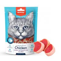تشویقی گربه ونپی با طعم مرغ و ماهی کدفیش مدل سوشی 80 گرم