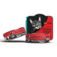کنسرو نچرال گربه نوول مرغ و گوشت 120 گرم