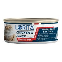 کنسرو پته گربه لوریتا فیله مرغ و جگر 90 گرم