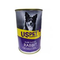 کنسرو نچرال سگ یو اس پت - USPET طعم خرگوش 400 گرم