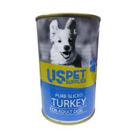 کنسرو نچرال سگ یو اس پت - USPET طعم بوقلمون 400 گرم