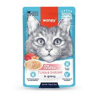 پوچ نچرال گربه ونپی Wanpy با طعم تن و میگو 70 گرم