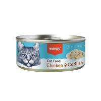 کنسرو نچرال گربه ونپی طعم مرغ و ماهی کاد 95 گرمی