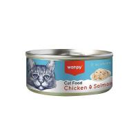 کنسرو نچرال گربه ونپی مرغ و ماهی سالمون 90 گرم