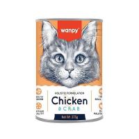 کنسرو گربه ونپی مرغ و خرچنگ 375 گرم