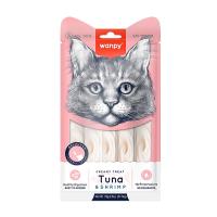 بستنی گربه ونپی Wanpy با طعم ماهی تن و میگو - 5 عددی