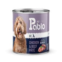 کنسرو الترا پریمیوم سگ پابلو طعم مرغ و گوشت گوساله