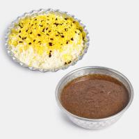چلو خورشت فسنجان با گوشت