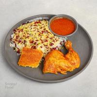 زرشک پلو با مرغ سس پز