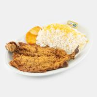 چلو ماهی قزل آلا سرخ شده