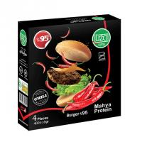 همبرگر چیلی ممتاز 95 درصد گوشت مهیا پروتئین