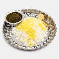 چلو خورشت قورمه سبزی