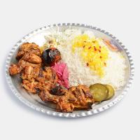 چلو جوجه کباب شکاری با استخوان