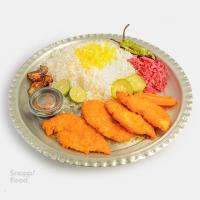 چلو شنیسل مرغ