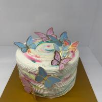 کیک پروانه رنگی