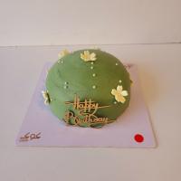 کیک سبز گل لیمویی