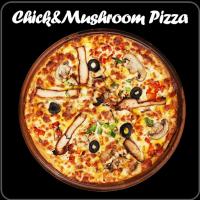 پیتزا مرغ و قارچ آمریکایی یک نفره (۲۴ سانتی متر)