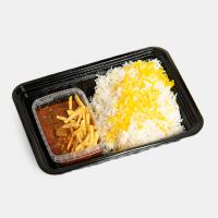 چلو خورشت قیمه سیب زمینی 