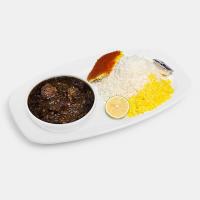 چلو خورشت قورمه سبزی