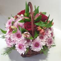 سبد گل دسته دار حصیری 1