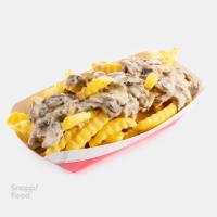 سیب زمینی سرخ شده با سس قارچ