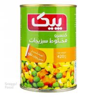 کنسرو مخلوط سبزیجات پیک