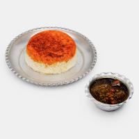 کته قورمه سبزی