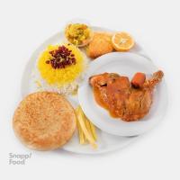 چلو مرغ سس پز (ران)