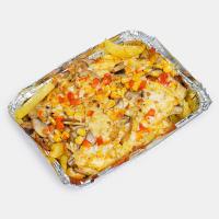 سیب زمینی سرخ شده با قارچ و پنیر (چهار نفره)