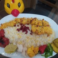 چلو جوجه کباب زعفرانی