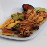 خوراک جوجه کباب با استخوان یک سیخ