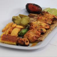 خوراک جوجه کباب ران یک سیخ