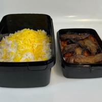 چلو خورشت قیمه بادمجان